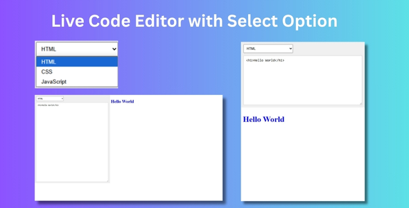 Live HTML CSS JS Code Editor with Real Time Preview