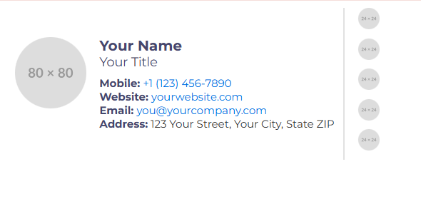 Modern Business Clickable Html Email signature Template digital product online